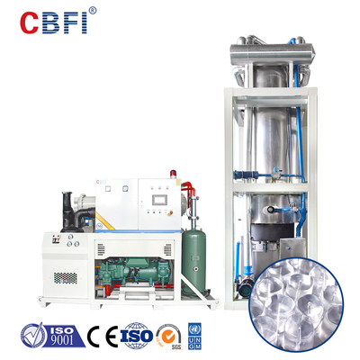 Solid Edible Tube Ice Machine Daily Capacity 10 Ton - 30 Ton Automatic Customization For Bar Hotel Ice Factory