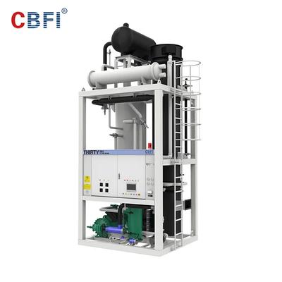स्टेनलेस स्टील बर्फ ट्यूब मशीन 28.3kw शीतलन शक्ति 30-55 मिमी ट्यूब बर्फ लंबाई